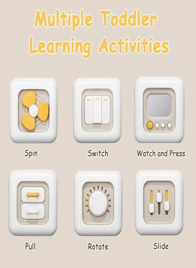 Estervig Montessori Busy Cube Toddler Toy 6 in 1 Activity Sensory Board Fine Motor Skills Hand Eye Coordination Educational Gift (Multicolor) - Image 3